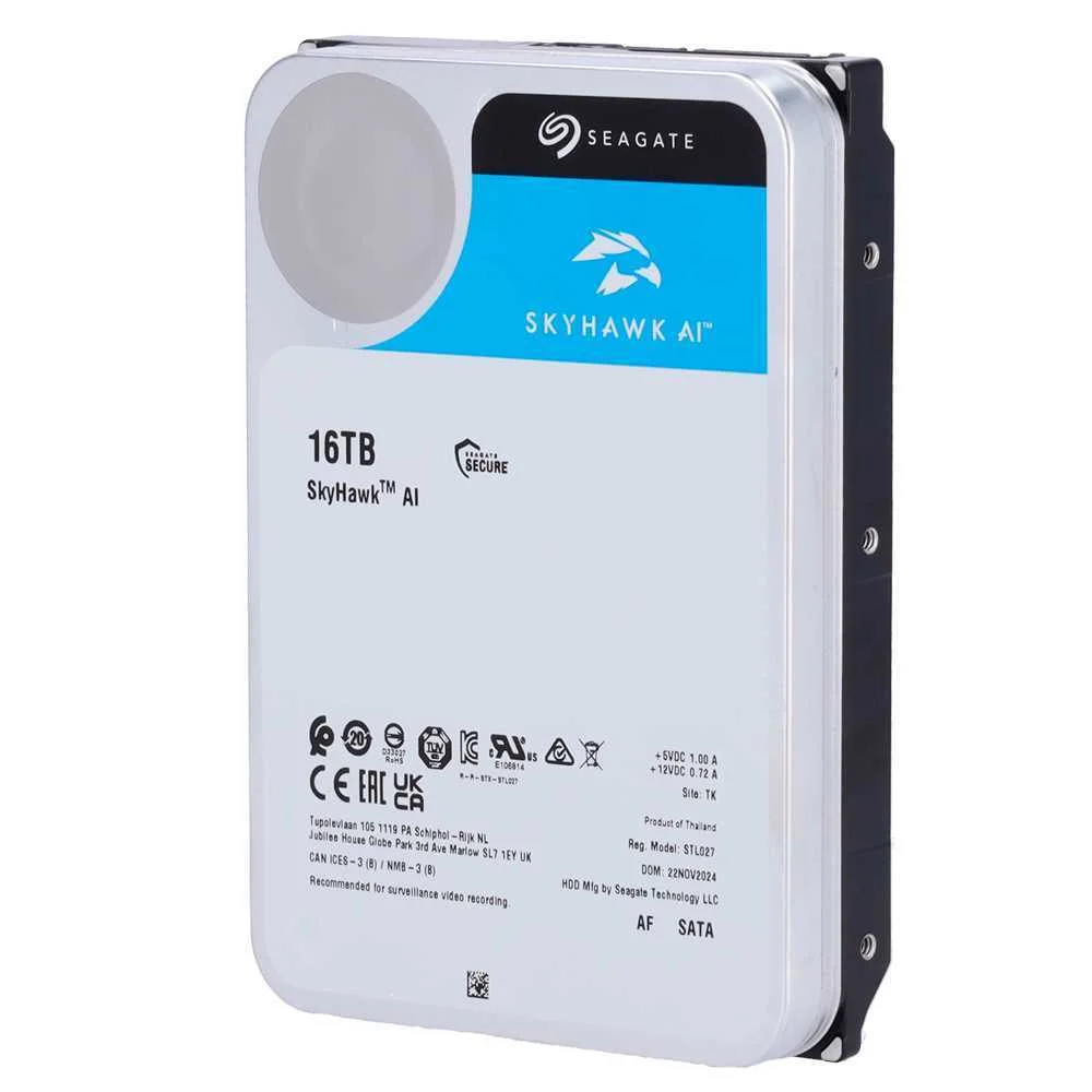 Disco R&iacute;gido Seagate Skyhawk Ai - Capacidade 16 T.