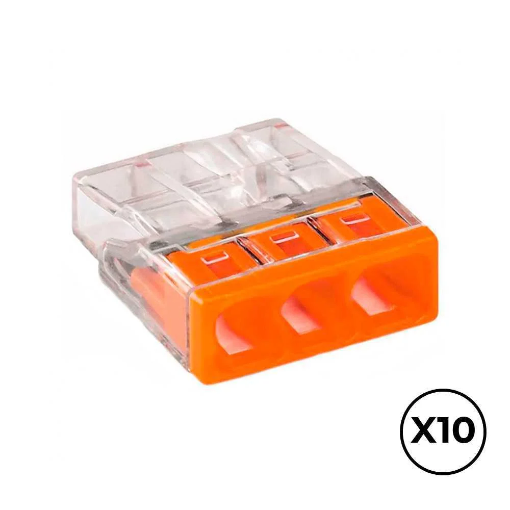 Conector rapido 3 condutores rigidos  maximo 2.