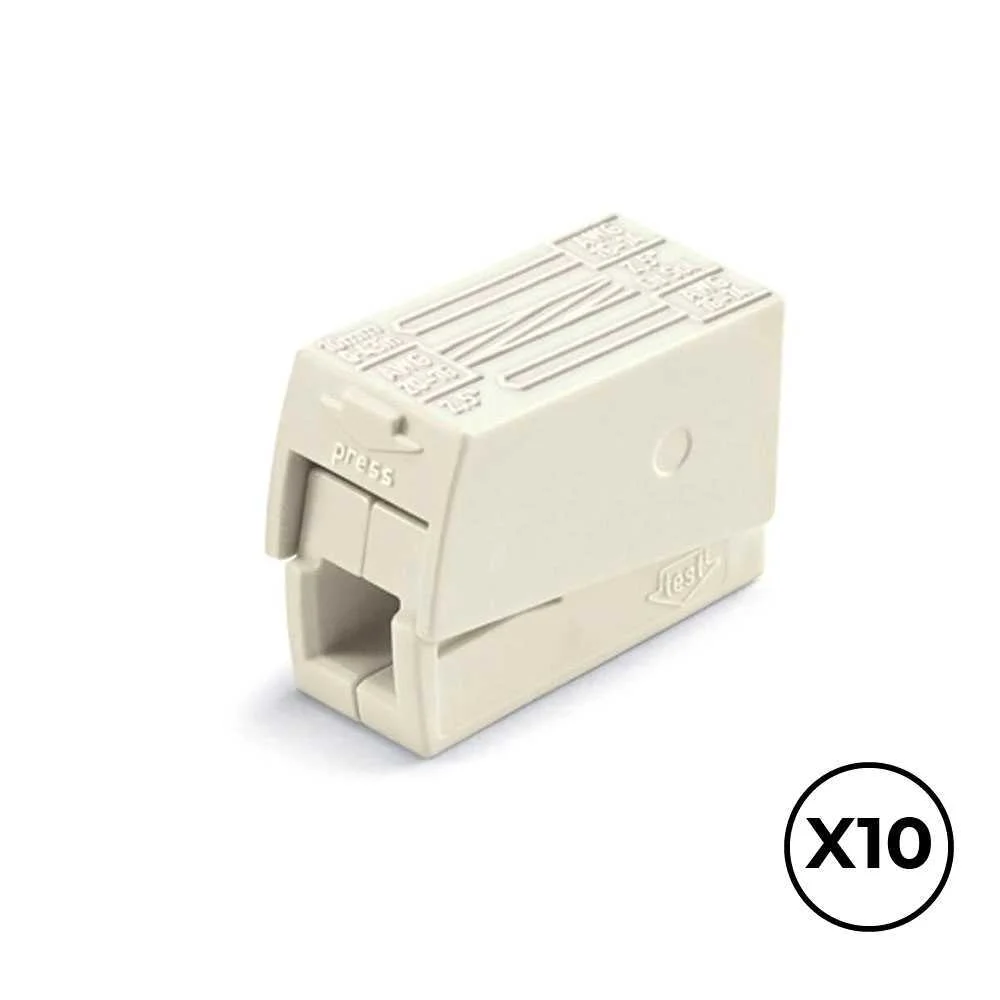 Conector clip rapido em linha 3 condutores 2 rig.