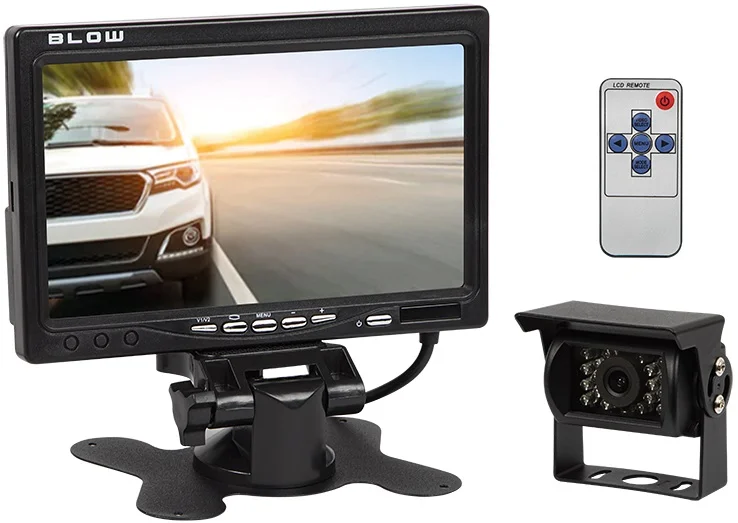 C&acirc;mara Traseira Marcha-A-Tr&aacute;s Bvs-549 + Monitor 7" Lcd Tft - Blow