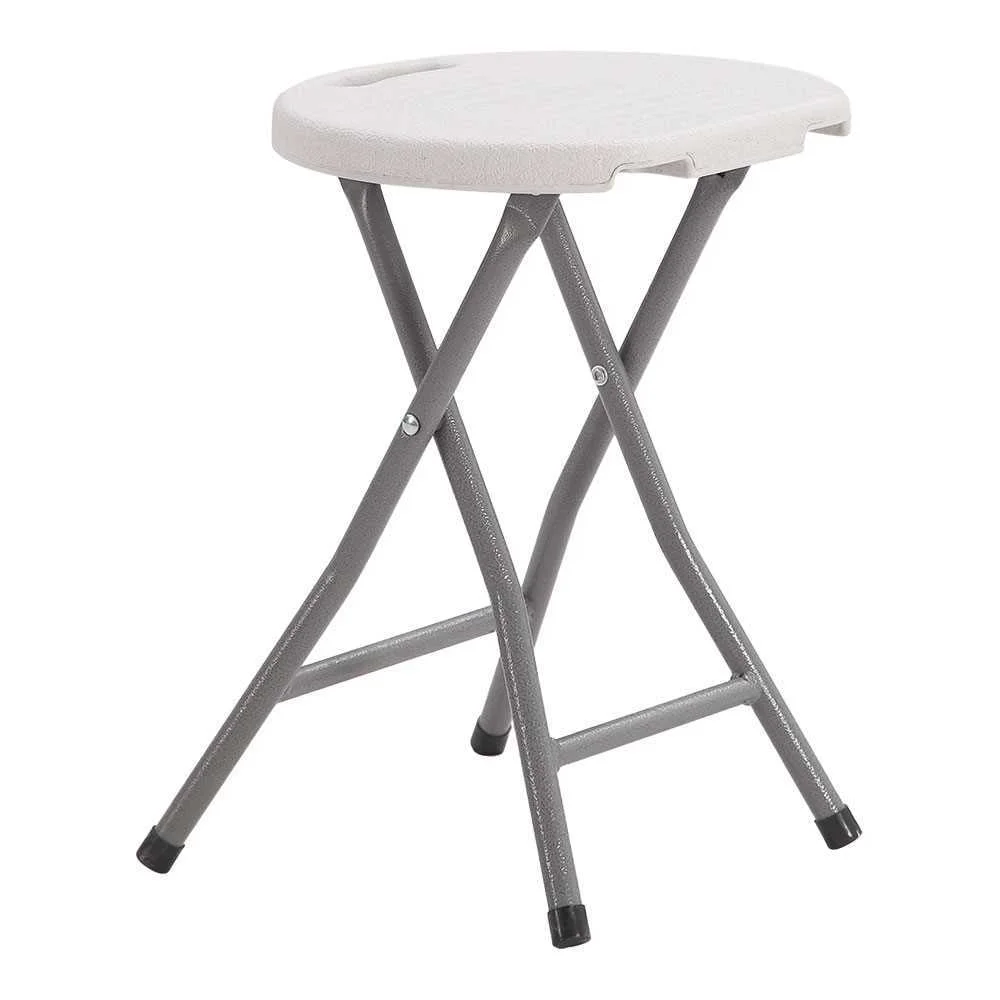 Tamboret Plegable, C&agrave;rrega M&agrave;x 150kg. Material Pl&agrave;stic D'alta Densitat, Guix Tub D'acer &Oslash;19 Mm. Colo