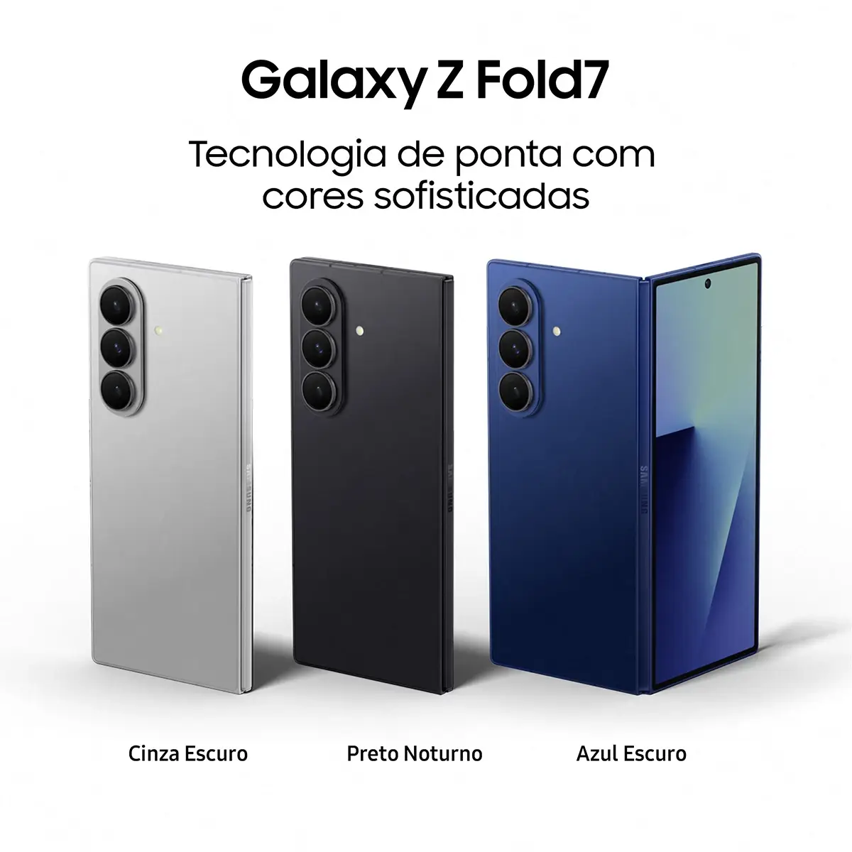 Smartphone Samsung Galaxy Z Fold7 12/256gb Azul Escuro