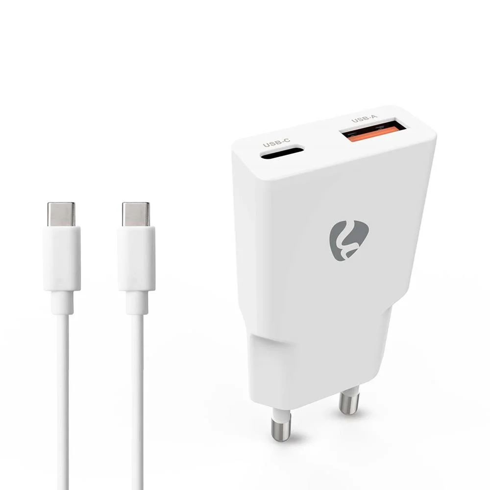 Carregador 20w Gan Pd3.0 Quick Charge + Cabo 1.5m Branco