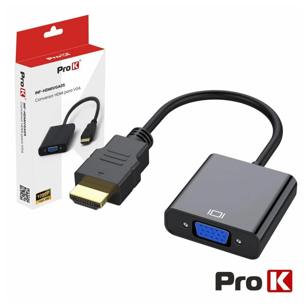 Cabo Adaptador HDMI -> VGA PROK