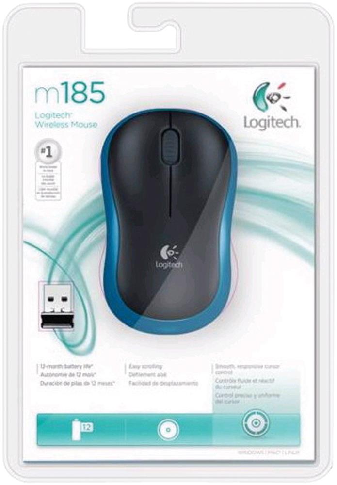 Logitech Wireless Mouse M185 Blue (910-002236)