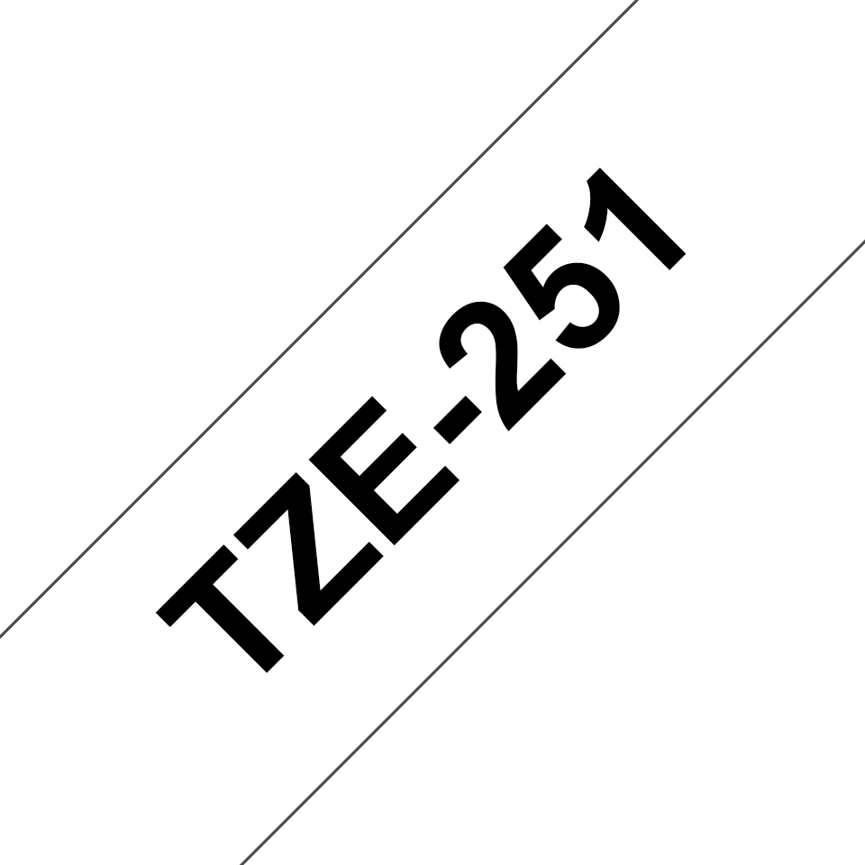 Brother Tze-251 Negro Sobre Blanco Tze Cinta para