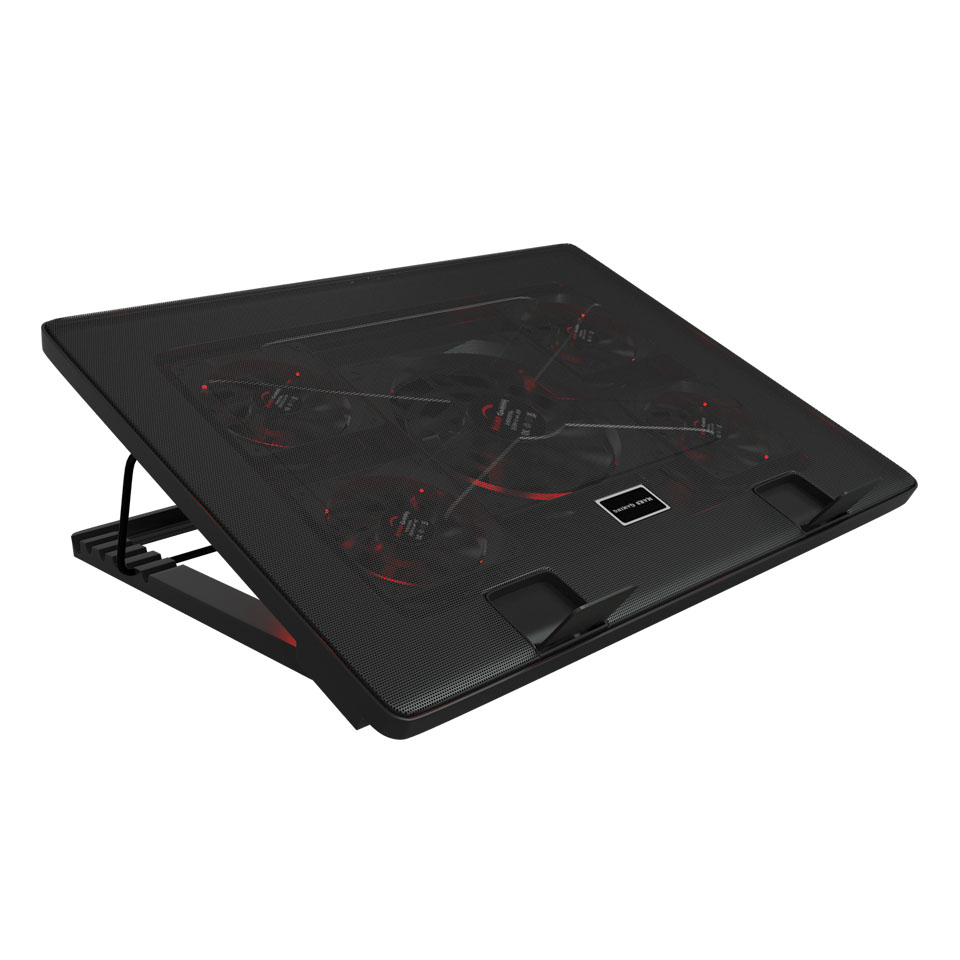 Mars Gaming Mnbc2 Gaming Notebook Cooler - Stand Function - Ua5 X5 Fan Airflow Technology - Red Ligh
