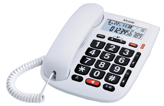 Telefone Fixo para Idosos Alcatel Tmax20 Fr Branco 