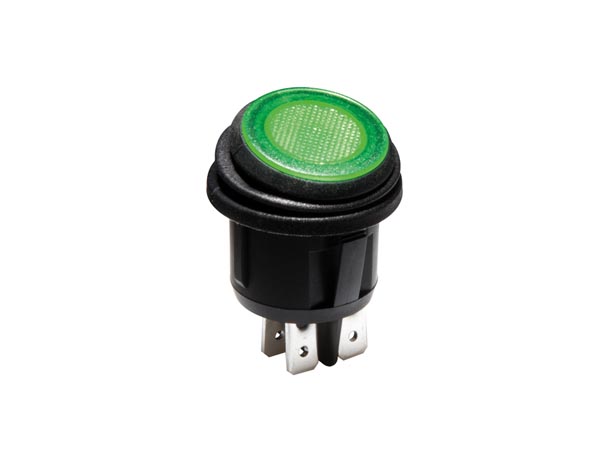 Interruptor Verde Rocker Iluminado LED 2p  -  /On