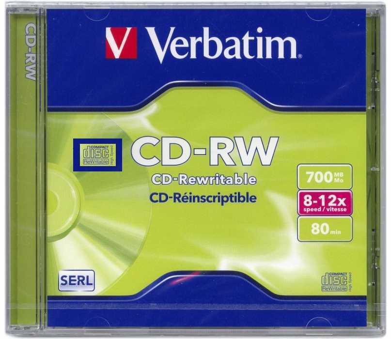 Cd-Rw 4x Verbatim Regrabable