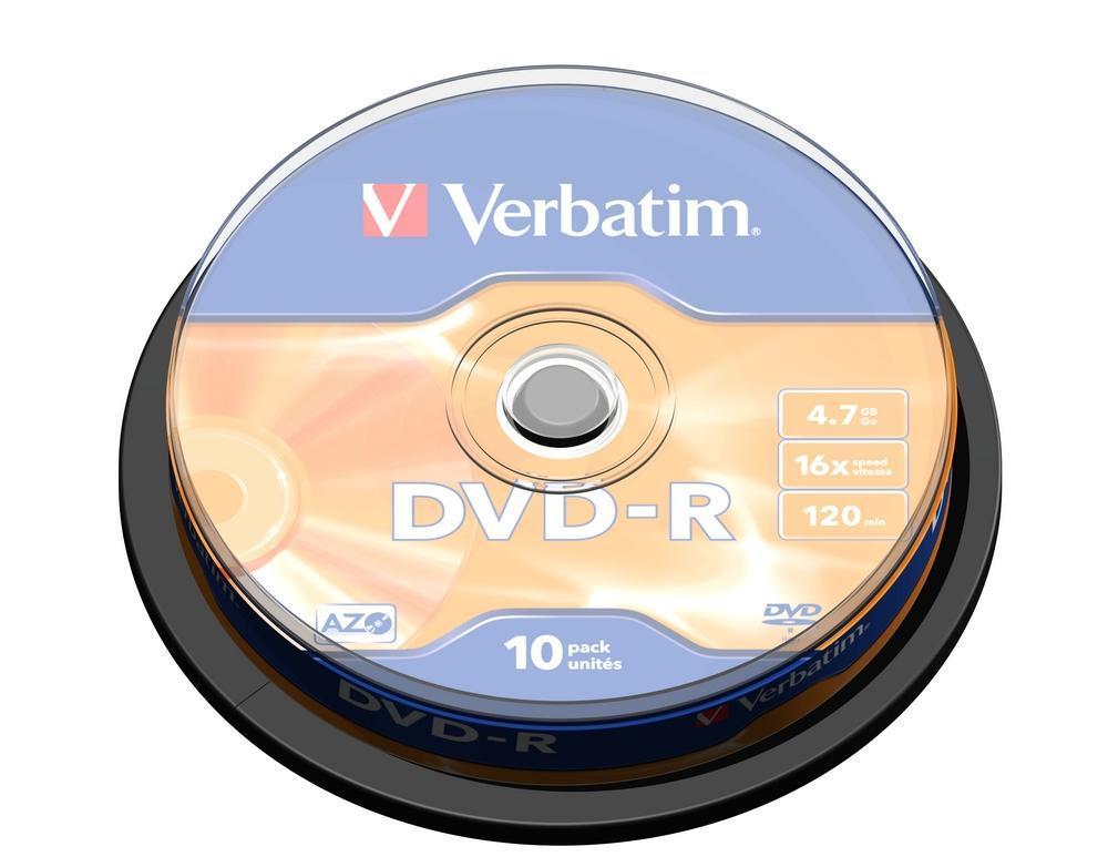 Dvd-R Verbatim 43523 16x 10 Pcs