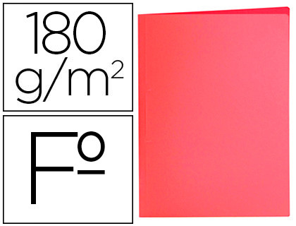 Single Pastel Subfolder 180 Grs Folio Color Red G.