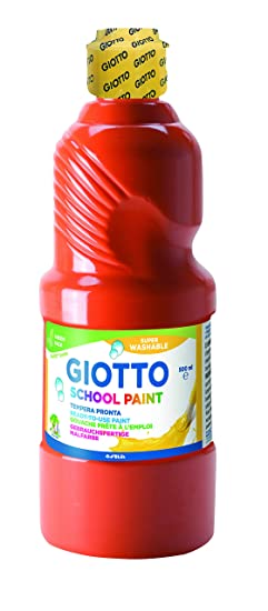 Giotto Red Washable Tempera Bottle 500ml. 535308