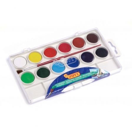 Watercolor Case 12 Tablets 22 Mm Cores Assorted B.