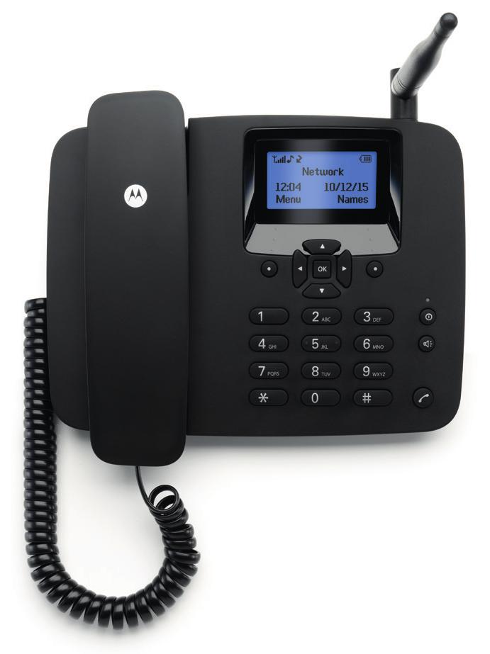 Teléfono Con Cable Digital Motorola Fw200l Negro