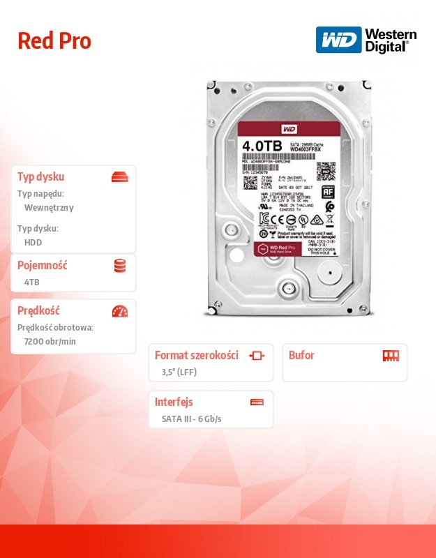Hdd Wd Red Pro 3.5