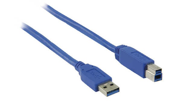 Cabo USB 3.0 USB A Macho p/ USB-B Macho 3m Azul