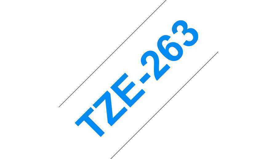 Etiquetadora Tze-315 Azul Sobre Branco (8m/3,6cm)