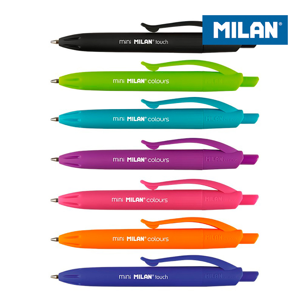 Pack 7 Mini Canetas Milan Cores Variadas