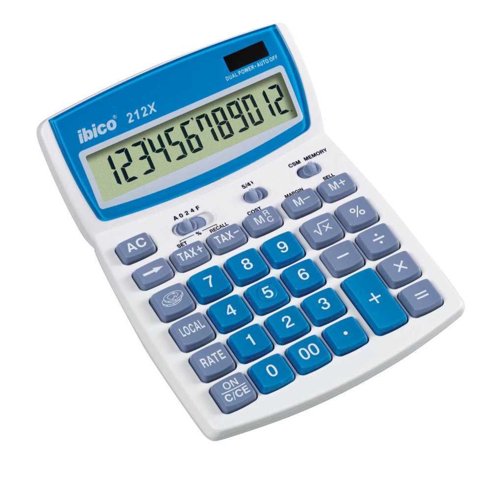 Calculadora Ibico    Azul Branco 
