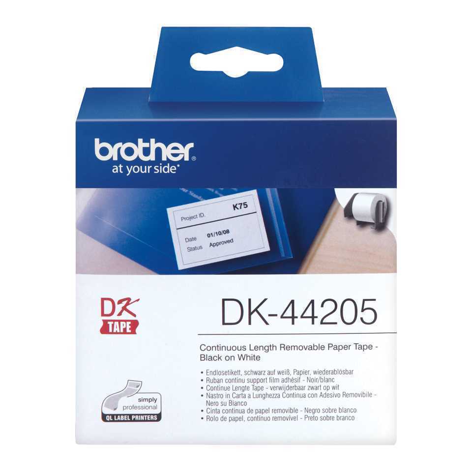 Brother Rolo Papel Cont Branco Remov 62mm