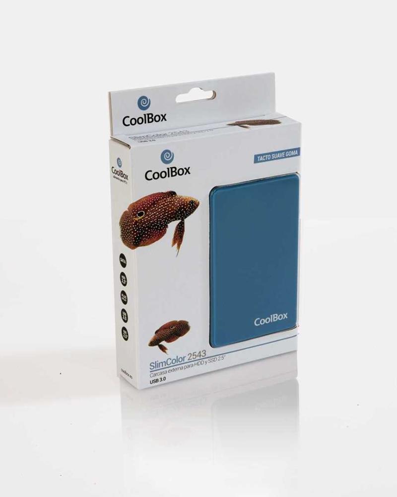 Caixa P/ Disco Externo 2.5 Coolbox 2543-6 Acabam Borracha Usb 3.0 Azul