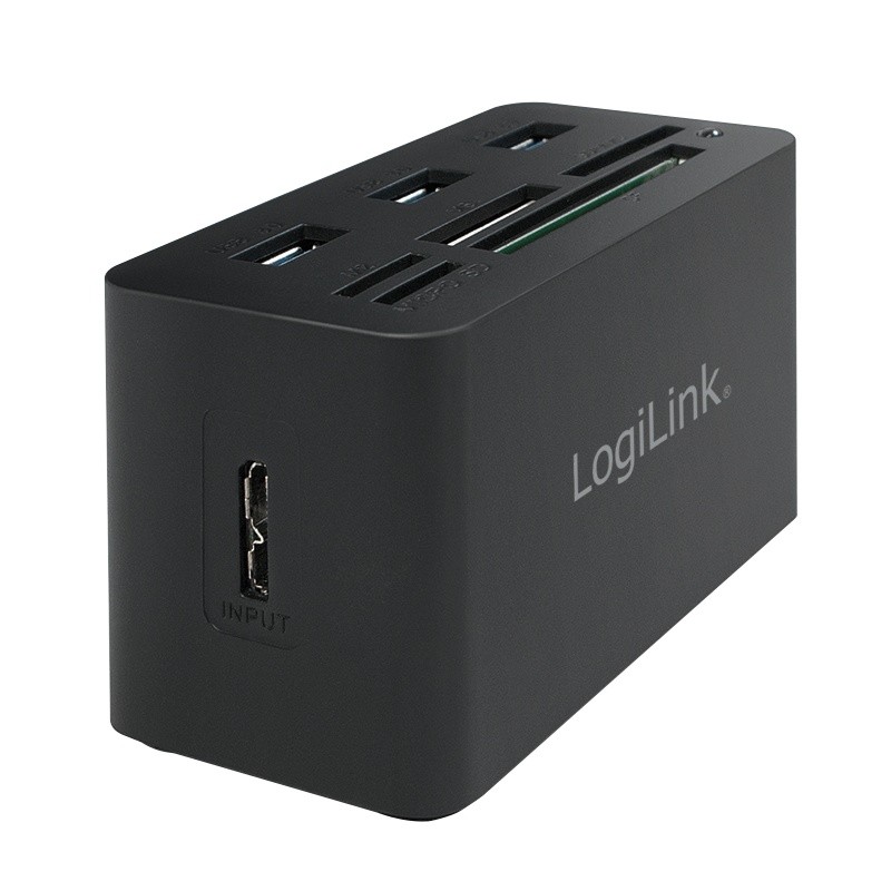 Logilink Card Reader Extern Mit 3xusb 3.0 Hub Aio Cardreader