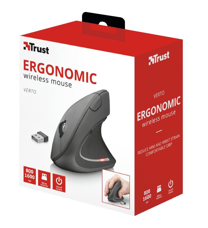 Trust Mouse Verto Ergonomico Vertical Wireless 16.