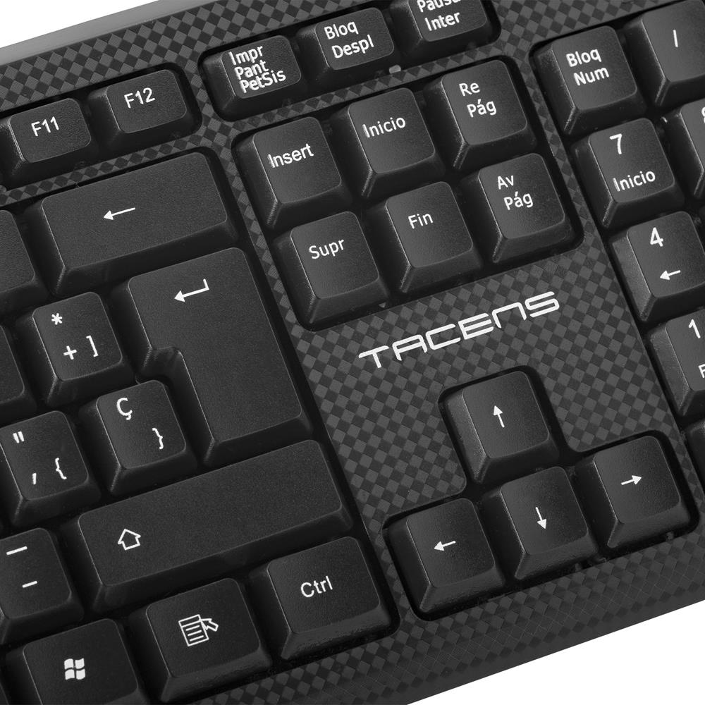 Teclado Tacens Anima Ak0 Keyboard, Optimized Switches, Eco Design, Usb, Portuguese Layout