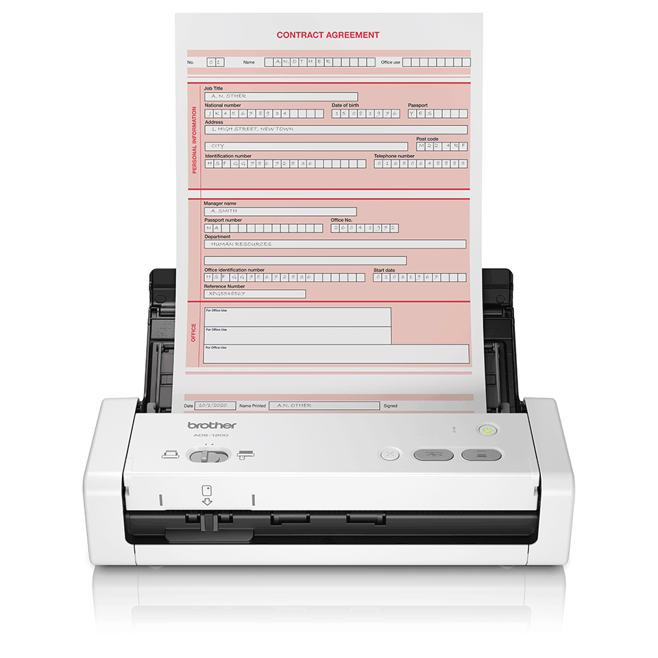 Scanner Dupla Face Brother Ads1200un1 Usb 2.0/3.0 1200 Dpi 25 Ppm 