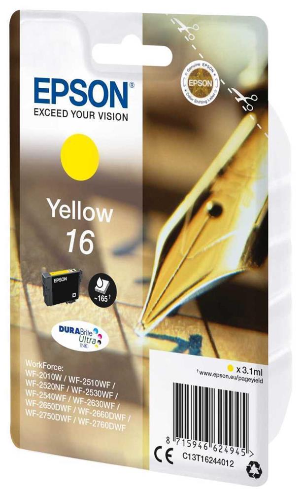 Epson Tinteiro Singlepack Amarelo 16 Durabrite Ul.