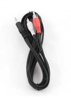 Gembird 2.5m  3.5mm/2xrca  M/M Audio Cable Black  Red  White
