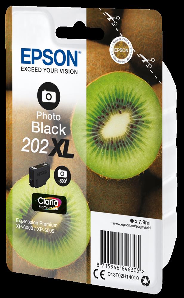 Tinteiro de Tinta Original Epson Singlepack Photo Black 202xl Claria Premium Ink Preto 