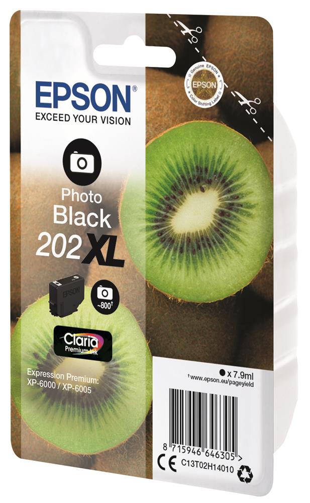 Tinteiro de Tinta Original Epson Singlepack Photo Black 202xl Claria Premium Ink Preto 