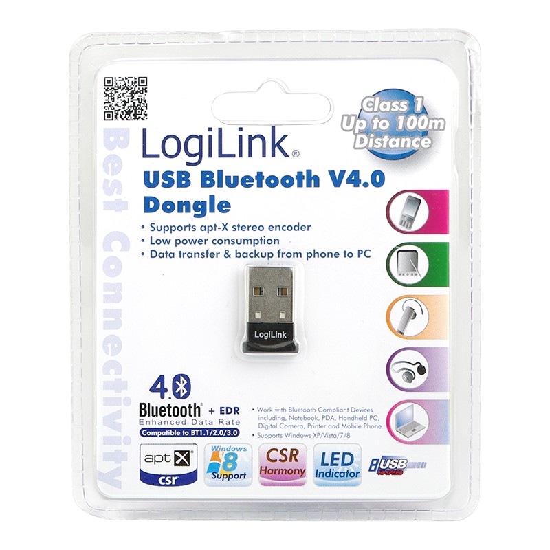 Logilink Bluetooth 4.0 Adapter, Usb 2.0 Micro, Class 1