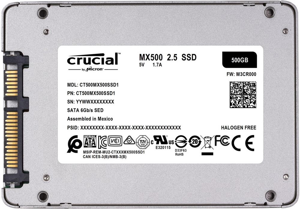 Disco Duro 2.5  SSD Crucial 500gb 3d Nand Sata Mx500