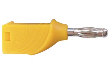 Conector Banana 4mm Apilable - Amarillo