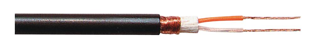 Cable de Micrófono En Bobina 2x 0,25 Mm² 100 M Negro