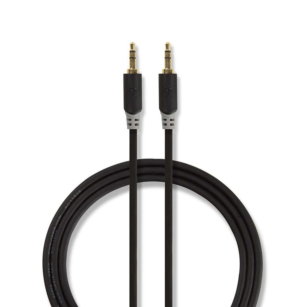 Cable de Audio Estéreo | 3.5 Mm Macho | 3.5 Mm Macho | Chapado En Oro | 10.0 M | Redondo | Antracita
