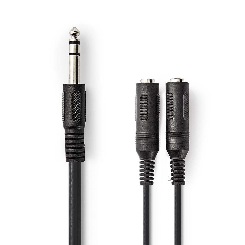 Cable de Audio Estéreo | Macho de 6,35 Mm - 2x 6,.