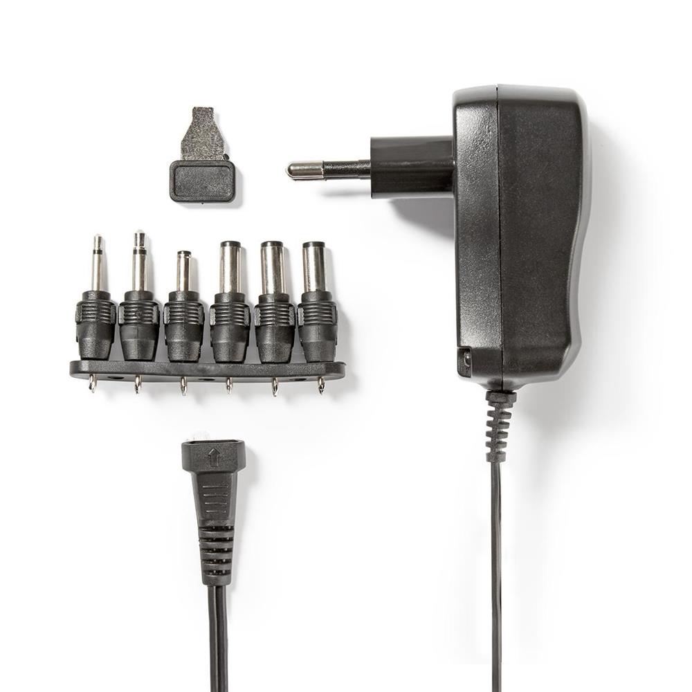 Adaptador de Corriente Universal | 7.2 W | 3 - 12 V Dc | 1.80 M | 1.0 a a | 6 Plug(S) | Negro