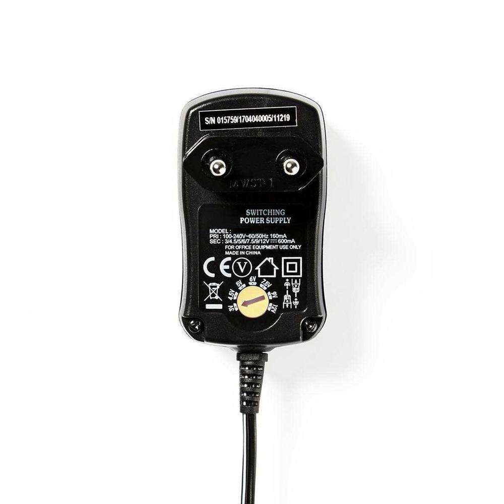 Adaptador de Corriente Universal | 7.2 W | 3 - 12 V Dc | 1.80 M | 1.0 a a | 6 Plug(S) | Negro