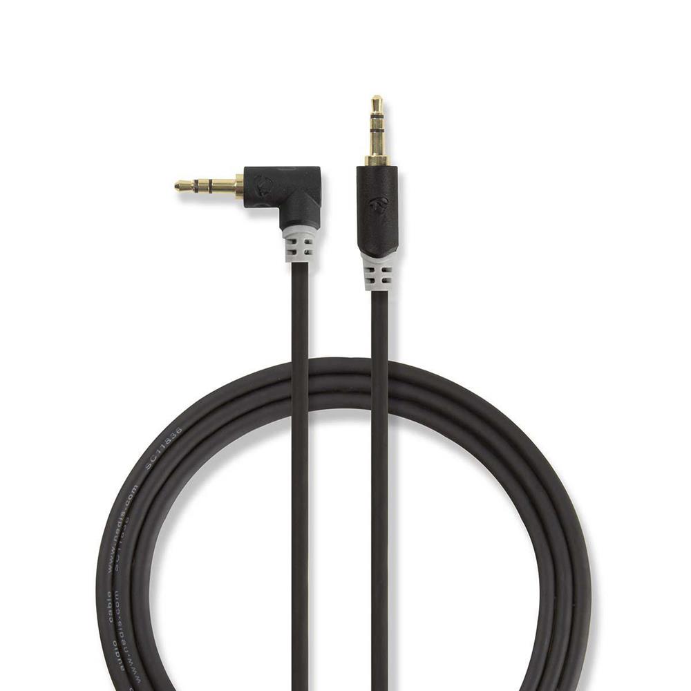 Cable de Audio Estéreo | 3.5 Mm Macho | 3.5 Mm Macho | Chapado En Oro | 0.50 M | Redondo | Antracita