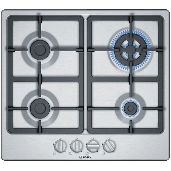 Bosch Serie 4 Pgh6b5b90 Hob Stainless Steel Built-In Gas 4 Zone(S)