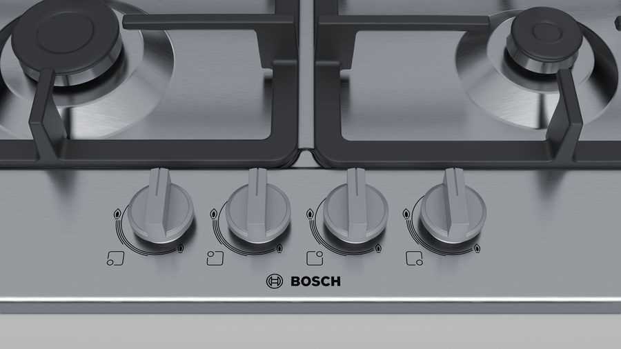 Bosch Serie 4 Pgh6b5b90 Hob Stainless Steel Built-In Gas 4 Zone(S)