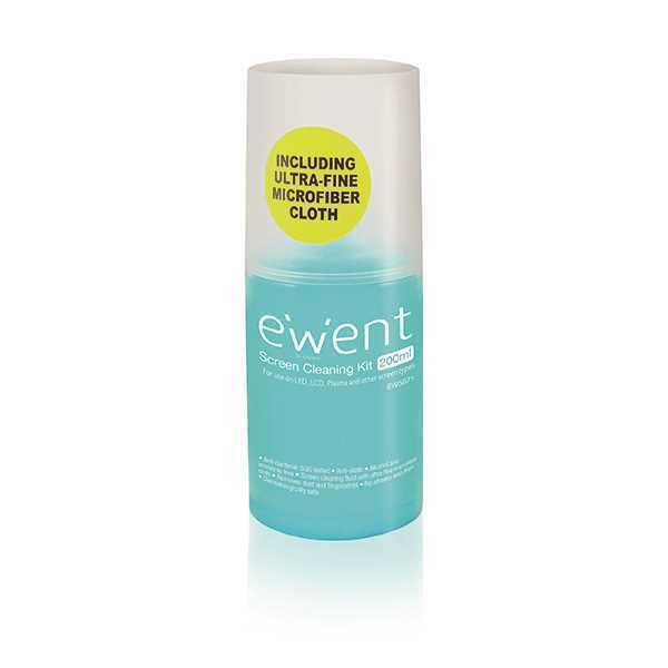 Ewent Kit Limpeza Universal Spray 200ml + Pano Microfibras