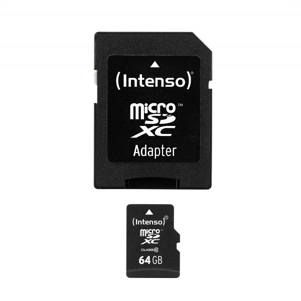 Cartão de Memória Micro Sd com Adaptador Intenso 3413490 64 Gb Classe 10 