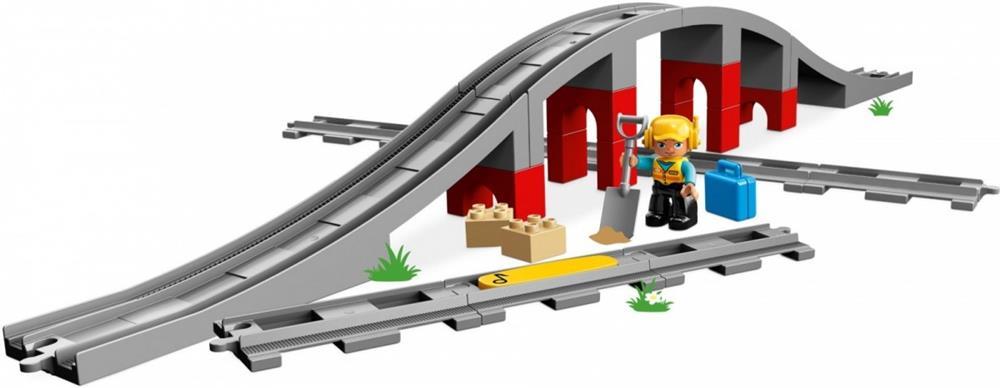 Playset de Veículos   Lego Duplo 10872 Train Rails And Bridge         26 Peças 