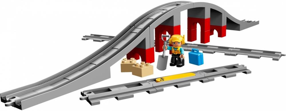 Playset de Veículos   Lego Duplo 10872 Train Rails And Bridge         26 Peças 