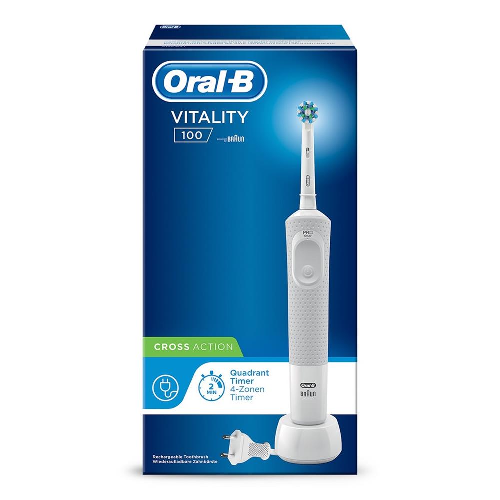 Oral-B Vitality 100  White Crossaction   Hangable Box